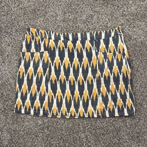 Mata Traders Mini Skirt in Yellow and Navy